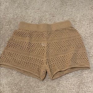 Sincerely Jules Tan High Waist Knit Shorts